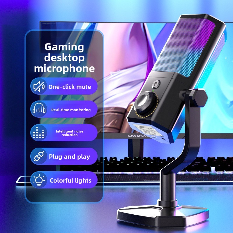 Esports & Gaming Optics Gmbh - RGB 마이크 게임 e스포츠 라이브 노이즈