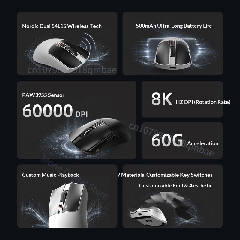IPI HAZEX 무선 3모드 게이밍 마우스 (소형 및 - Esports Gaming Design 리뷰 및 가격