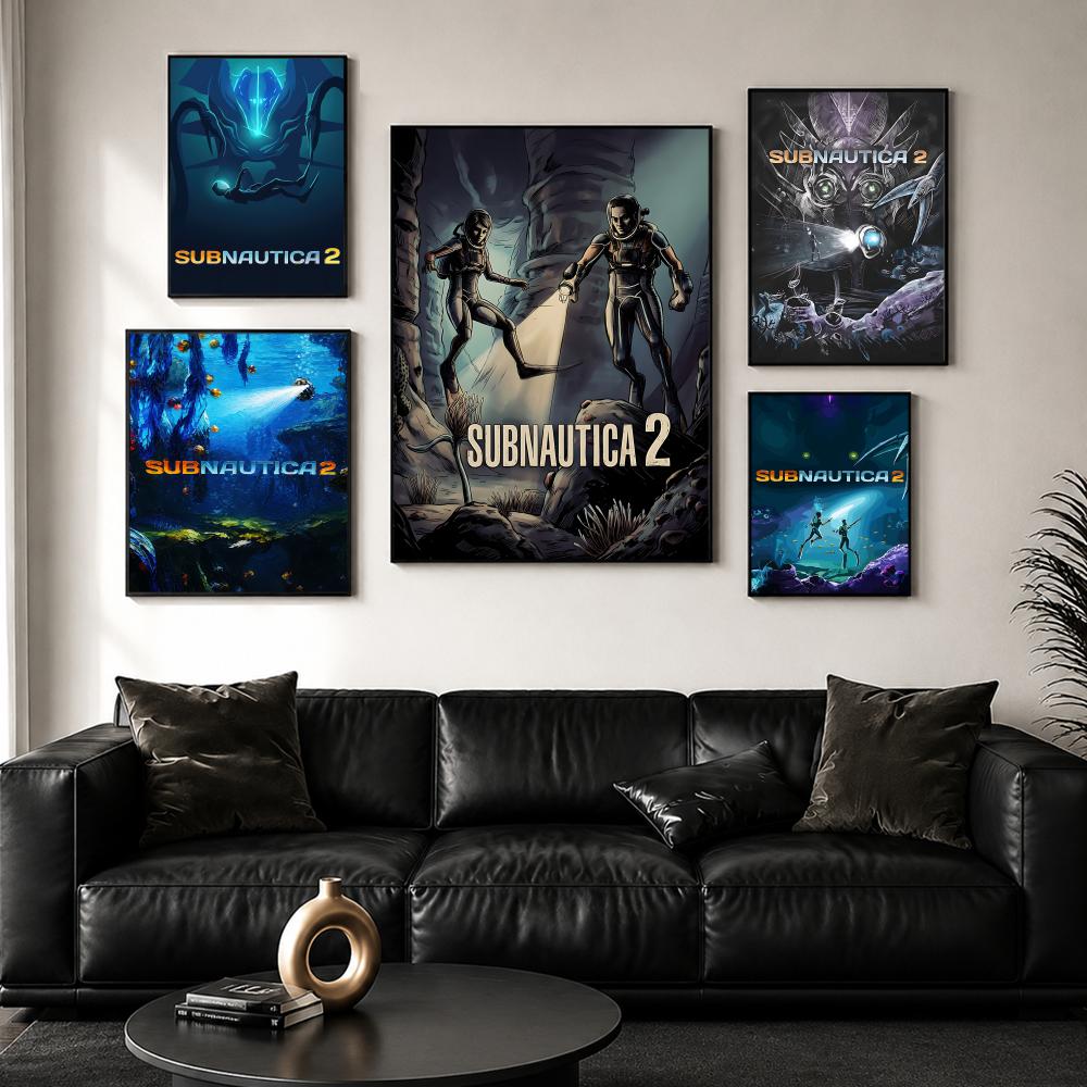 S-SubnauticaS 2 포스터 HD 벽 장식 게임 - Esports Gaming Wallpaper 리뷰 및 가격
