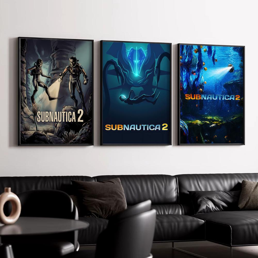 S-SubnauticaS 2 포스터 HD 벽 장식 게임 - Esports Gaming Wallpaper 리뷰 및 가격