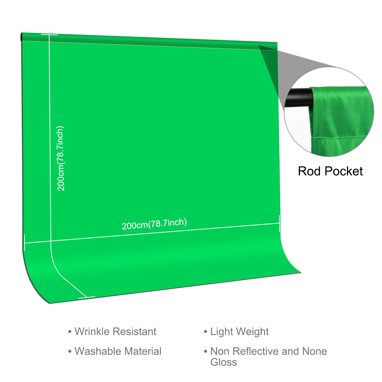 PULUZ 2m X 2m 사진 배경 천 배경지 그린 스 - Green Screen Collapsible 리뷰 및 가격