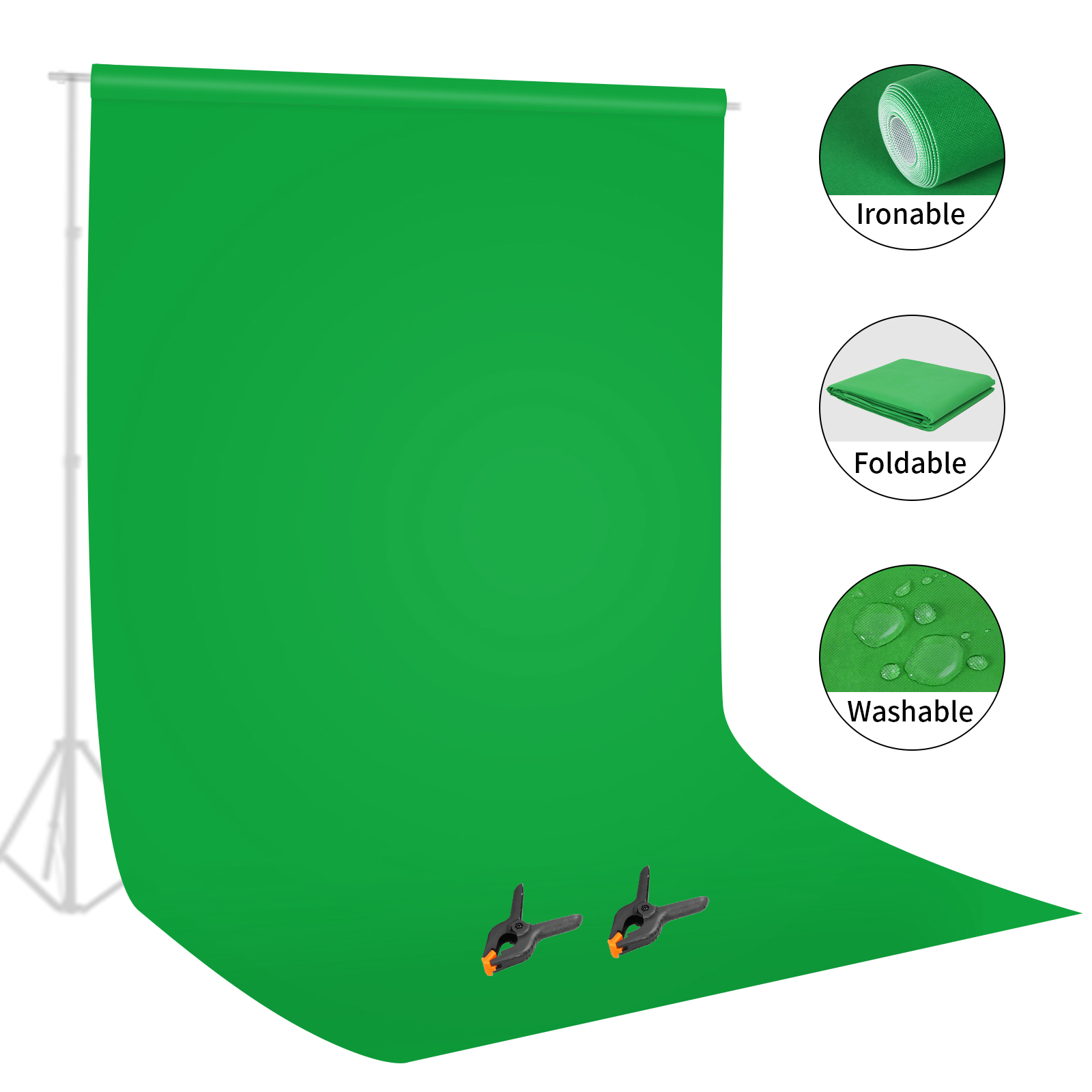 Selens 그린 스크린 배경 크로마 키, 스튜디오 사 - Green Screen Collapsible 리뷰 및 가격