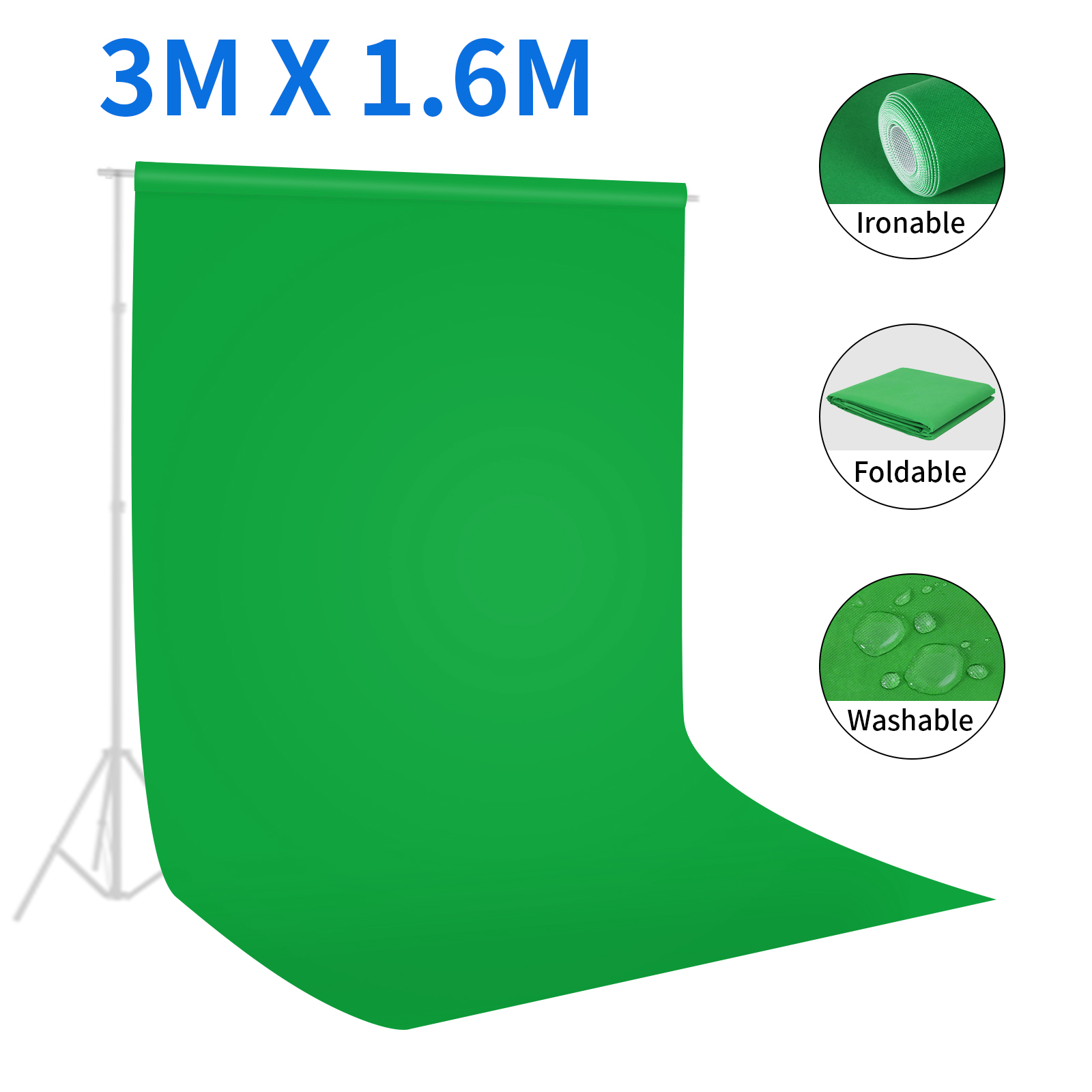 Selens 그린 스크린 배경 크로마 키, 스튜디오 사 - Green Screen Collapsible 리뷰 및 가격